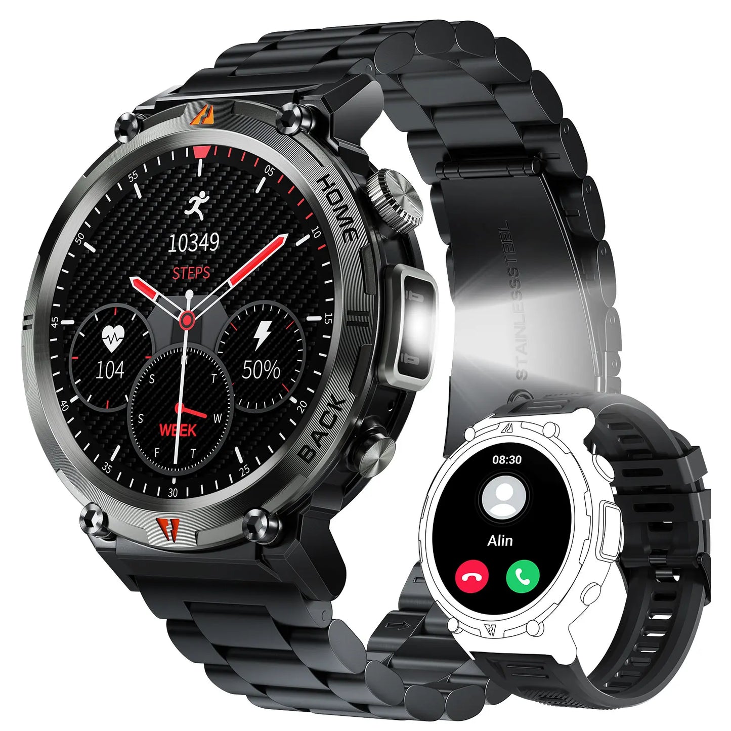 EIGIIS KE3 Smartwatch For Men With Health Monitor Bluetooth