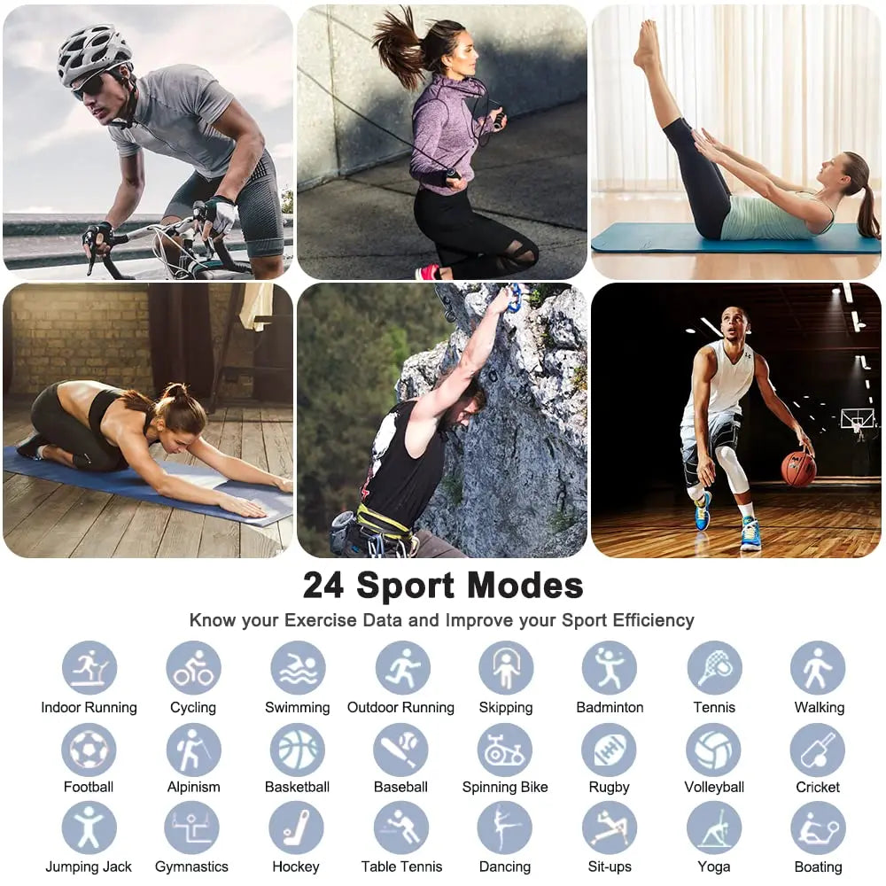 Jxrev Smart Watch Fitness Tracker For Men And Women