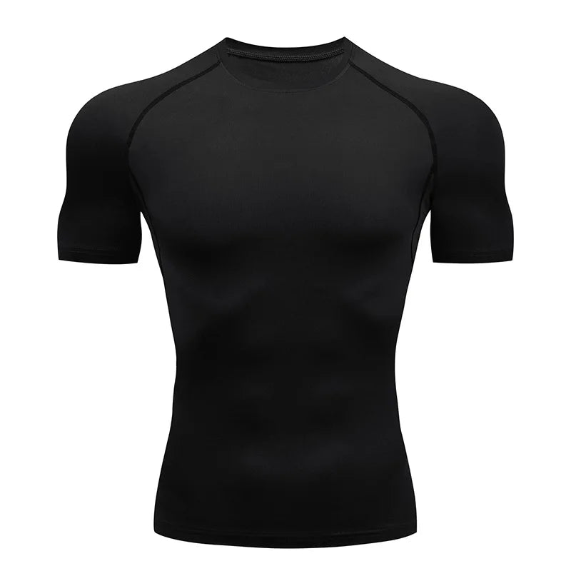 Men's Compression Shirt Short Sleeve Gym Top for Workout Fitness