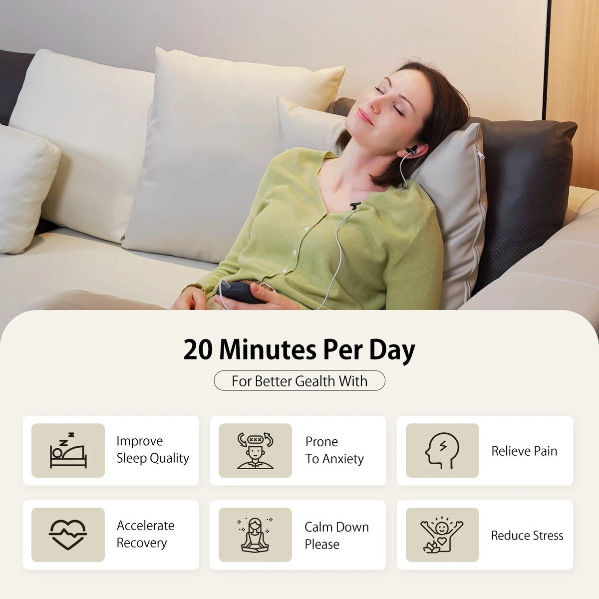 Zenowell Vagus Nerve Stimulator For Deep Sleep And Stress Relief