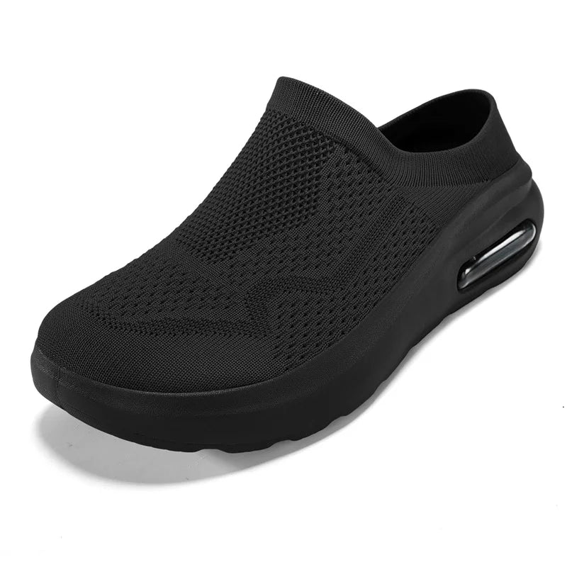 Men's Mesh Breathable Slip On Sneakers With Wide Fit And Arch Support