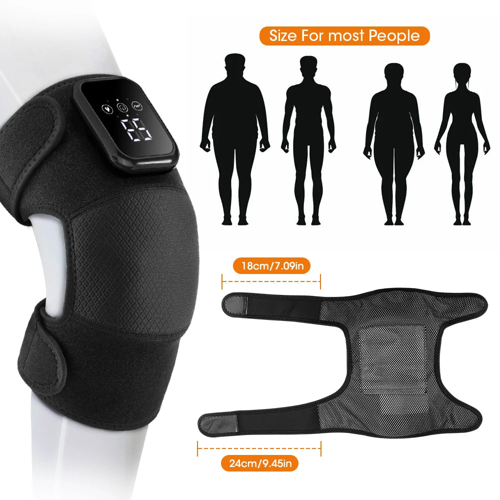 AFDEAL Electric Knee Massage Pad With Heated 3-Level Hot Compress