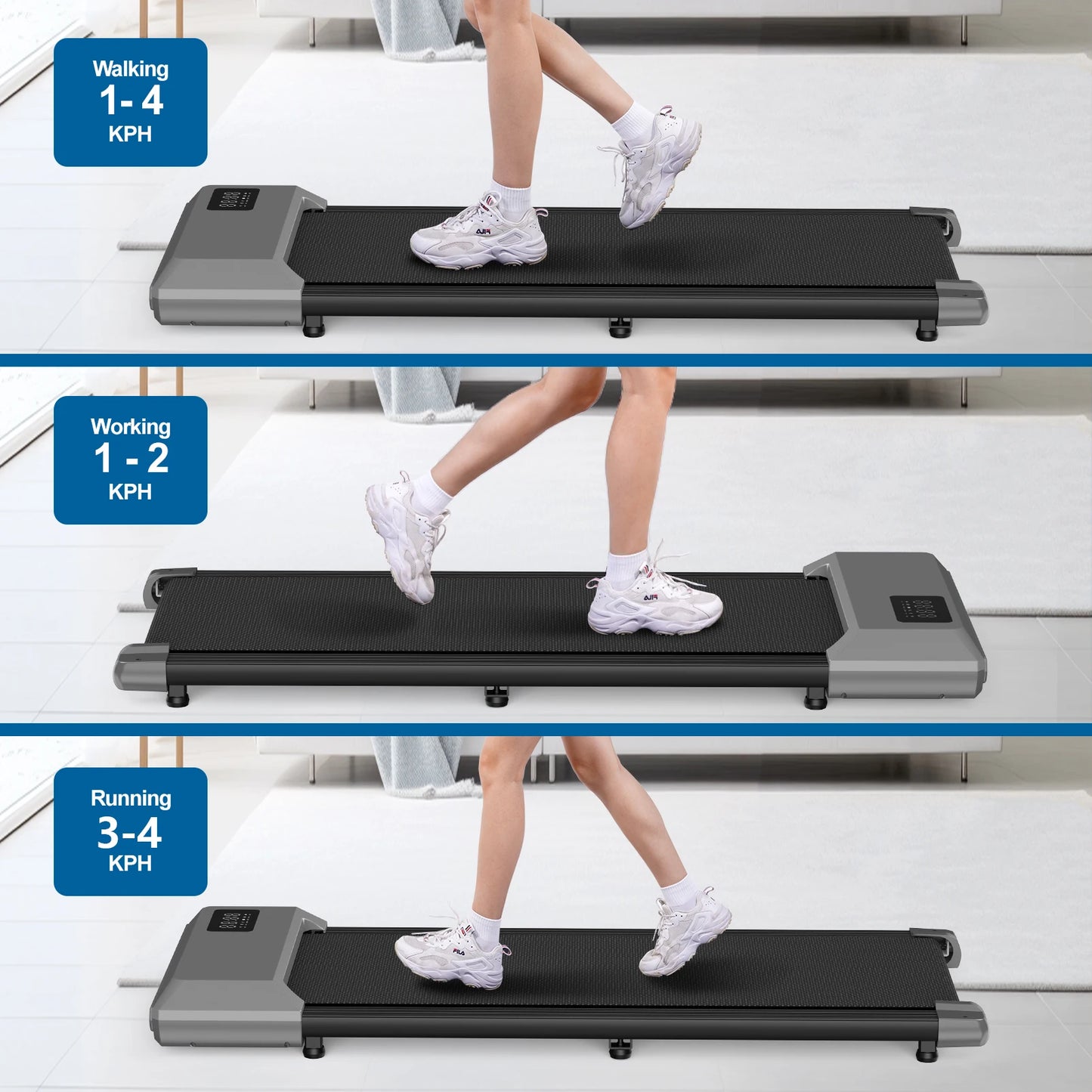 Walking Pad Mini Treadmill Under Desk Exercise Machine Max 250 Lbs