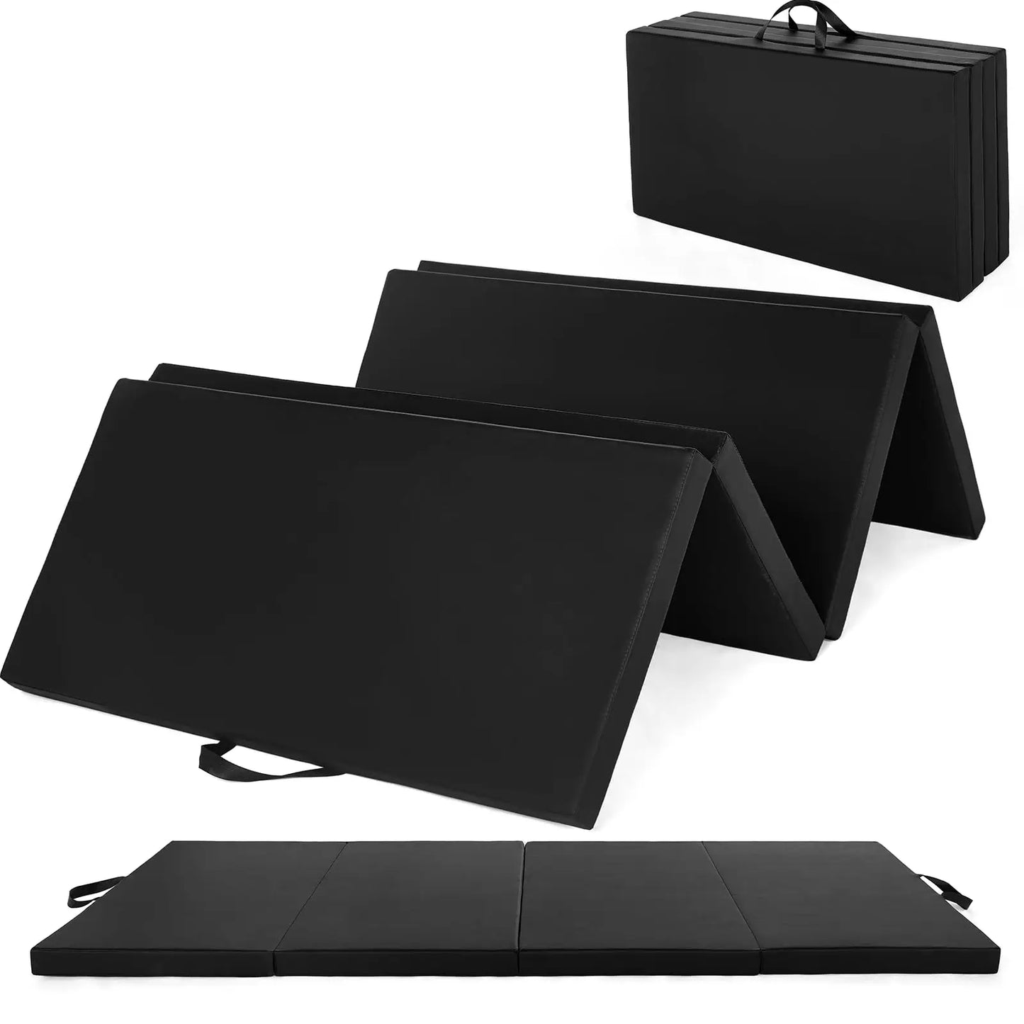 HiMISS 4-Fold Gymnastics Mat For Home Gym Yoga And Pilates