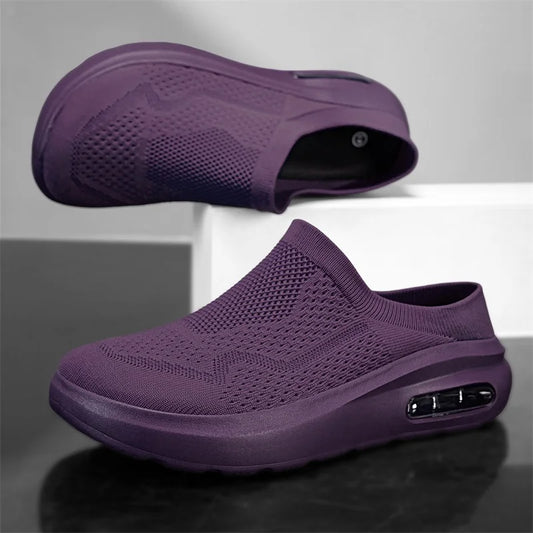 Men's Mesh Breathable Slip On Sneakers With Wide Fit And Arch Support