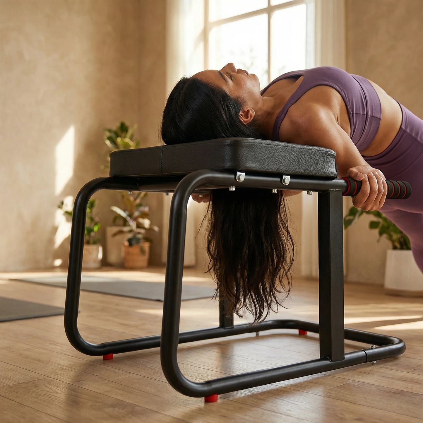 Shunmaii Yoga Headstand Bench With Anti Slip Mat For Decompression