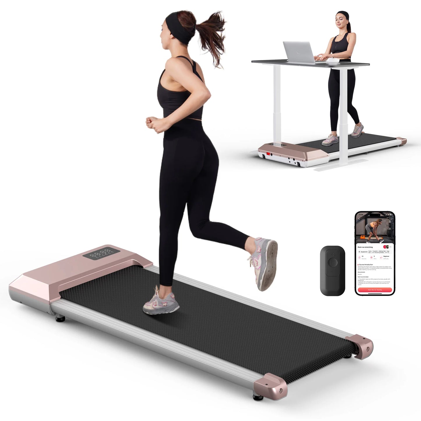 Superun 2-in-1 Home Treadmill 2.5HP 300lb Capacity