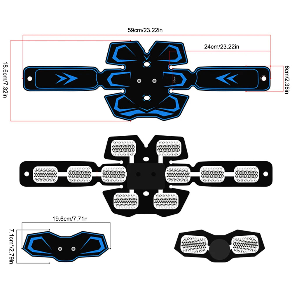 MOJOYCE EMS Stimulating Slimming Belt With USB Rechargeable LED Display