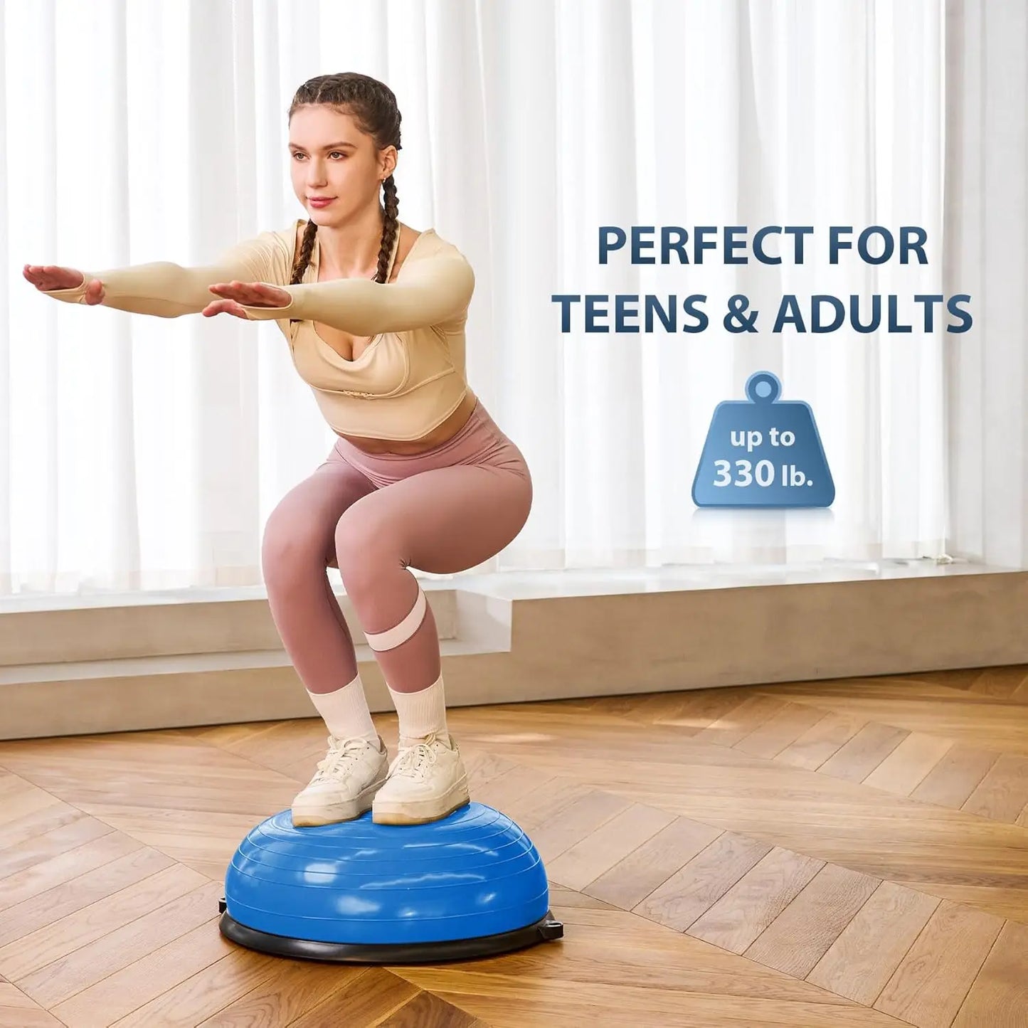 YTYIN Balance Ball Trainer With ResiBands And Foot Pump