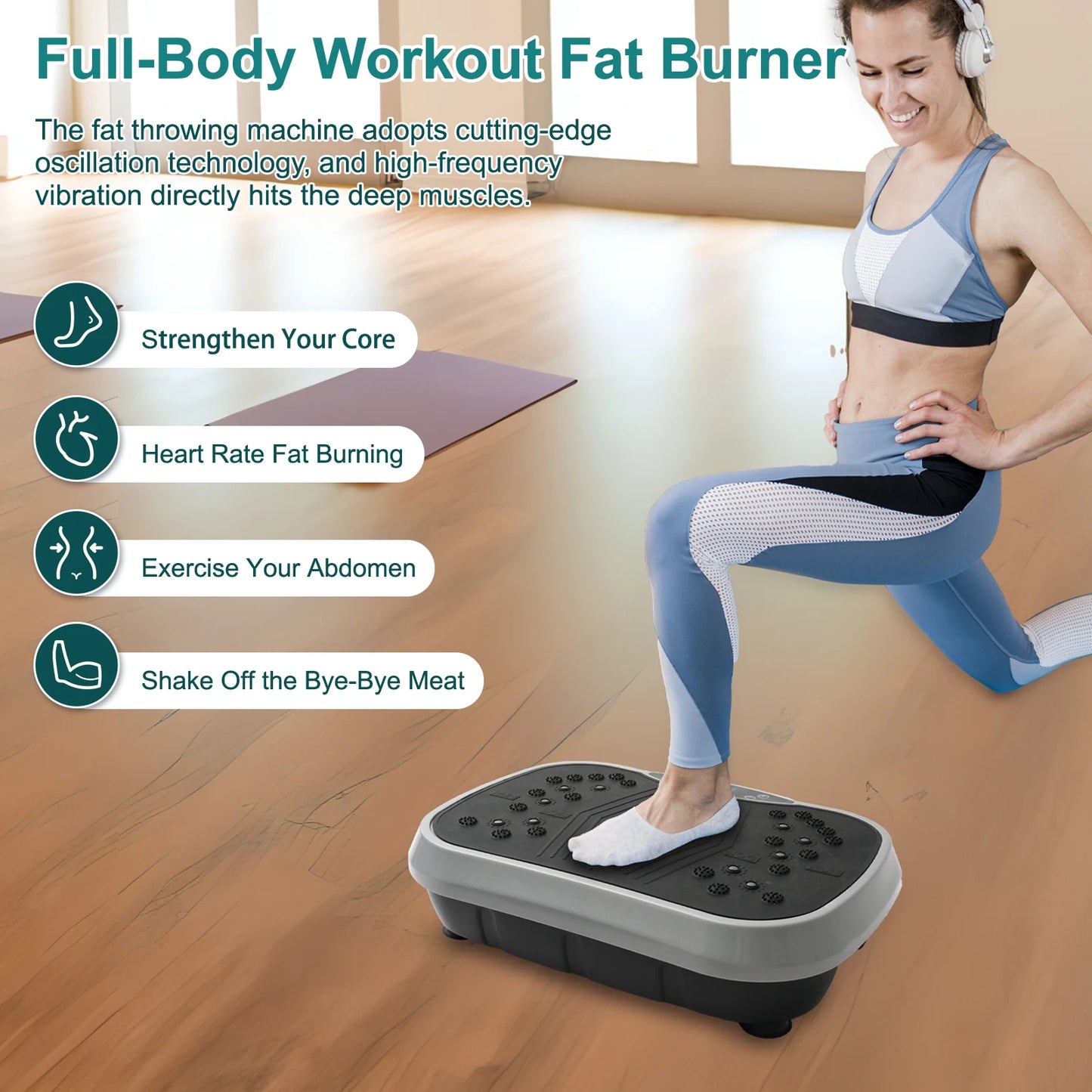 Vibration Plate Exercise Machine for Fat Burning Body Workout