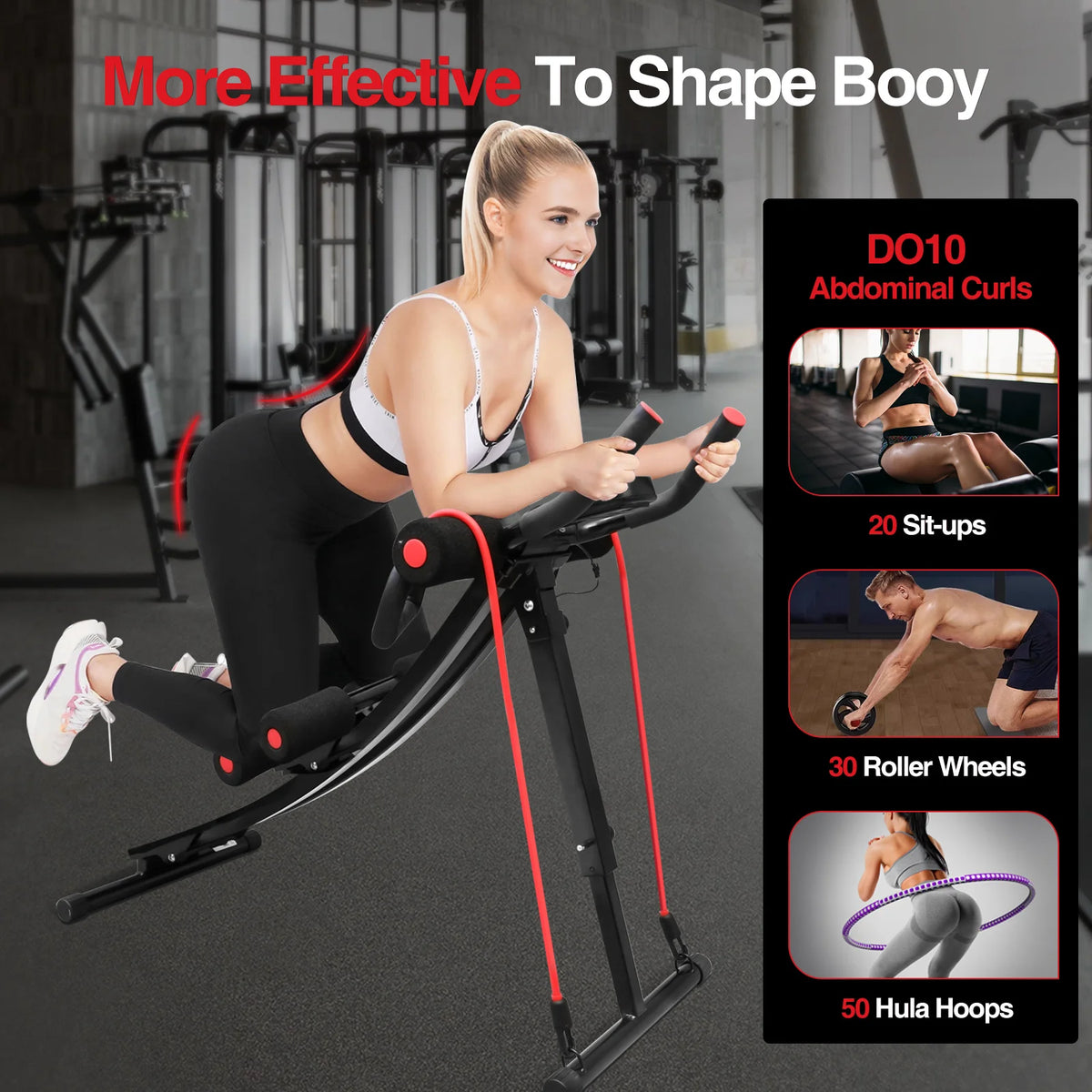 GIKPAL Foldable Abdominal Trainer Machine for Home Gym Core Workouts