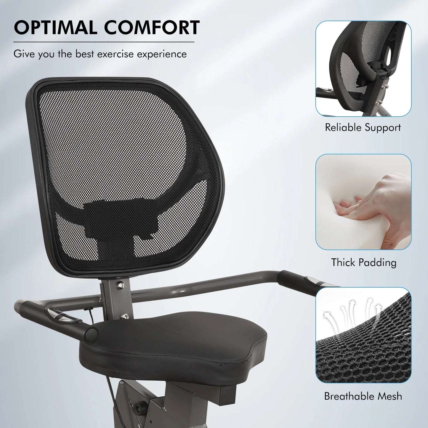 Recumbent Exercise Bike for Home 8 Level Resistance Heart Rate