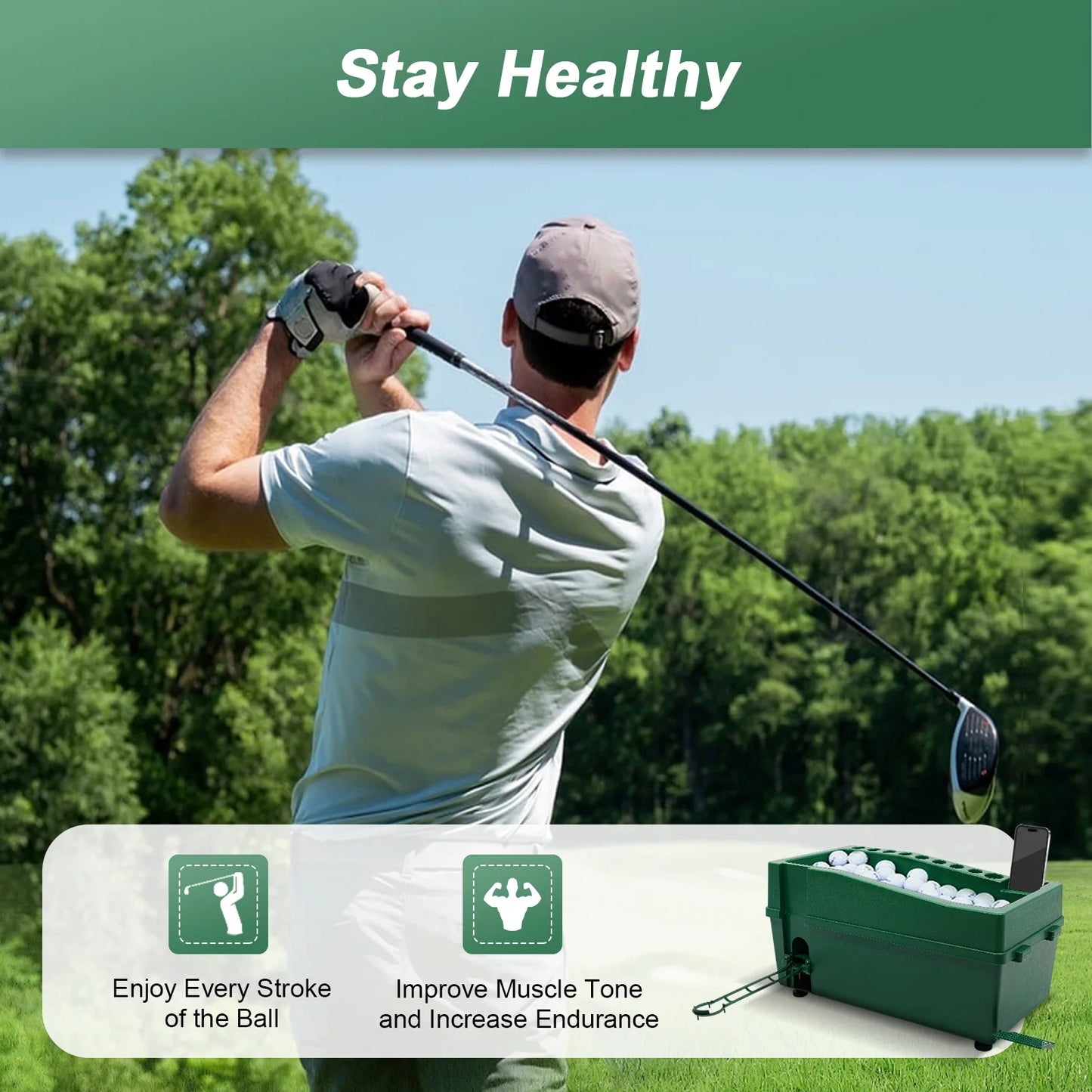 Automatic Golf Tee Machine For Backyard Practice Driving Range