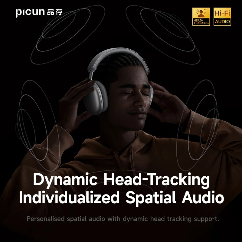 Picun Wireless Headphones With Active Noise Cancellation And Bluetooth Audio