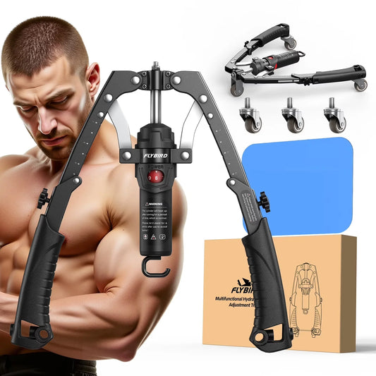 FED Fitness 3 In 1 Arm Trainer With Ab Roller And Hydraulic Power