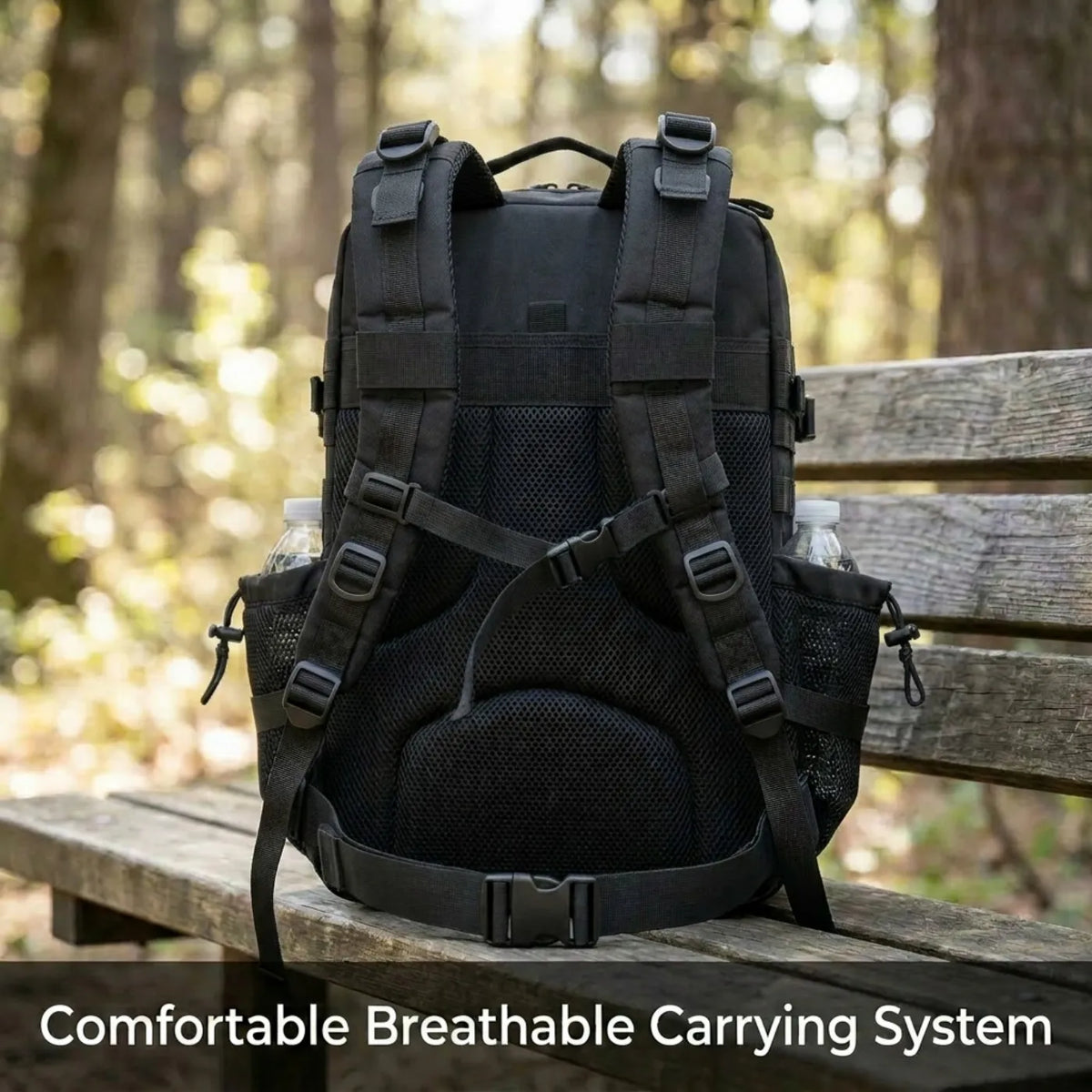 ReFire Gear Tactical Gym Backpack With Water Bottle Holders
