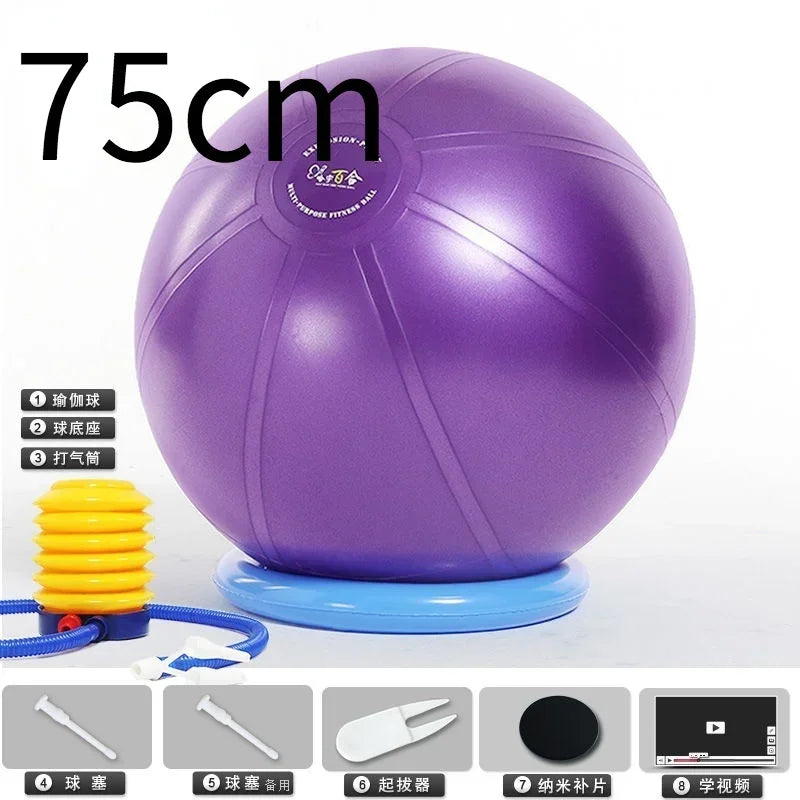 Pregnancy Yoga Exercise Ball With Base For Fitness Training and Strength Workouts