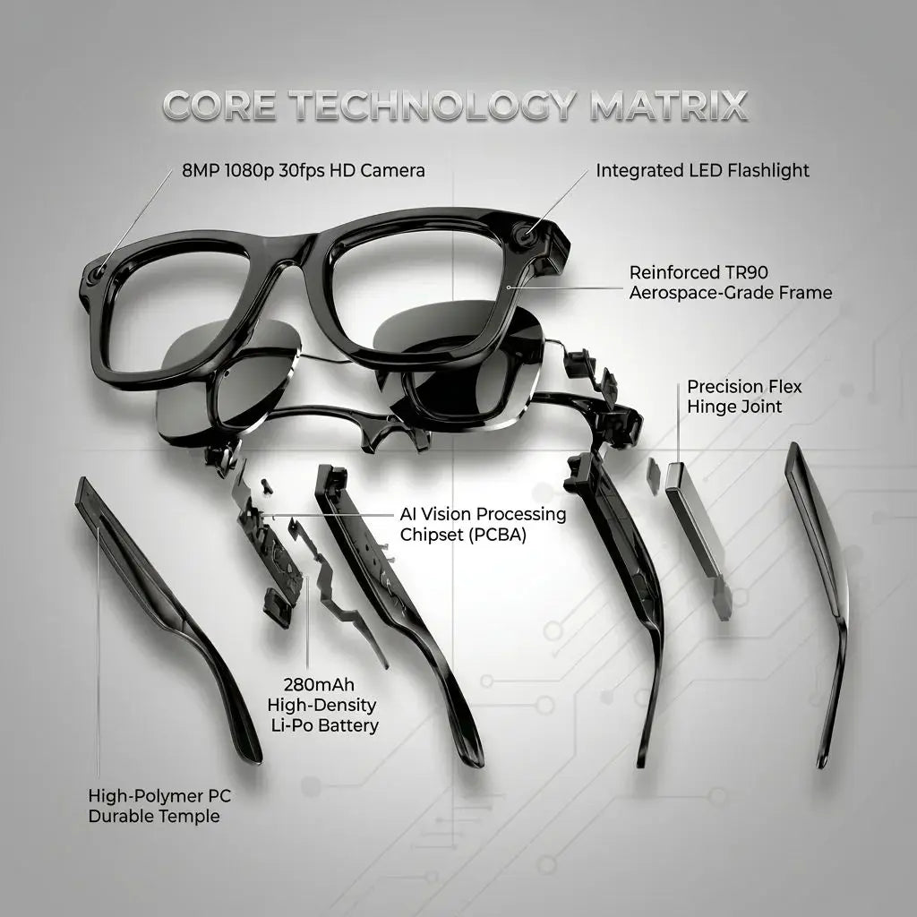 Smart Glasses GS4 Max With 8MP Camera And AI Translation