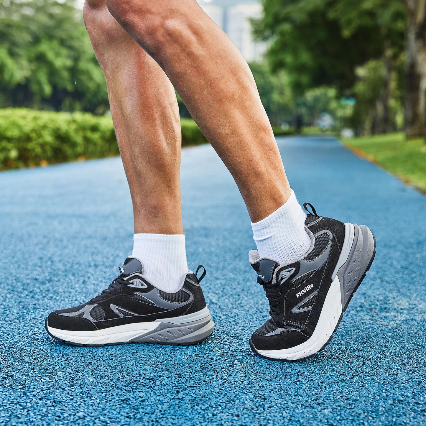 Fitville Men Walking Shoes With Arch Support For Flat Feet