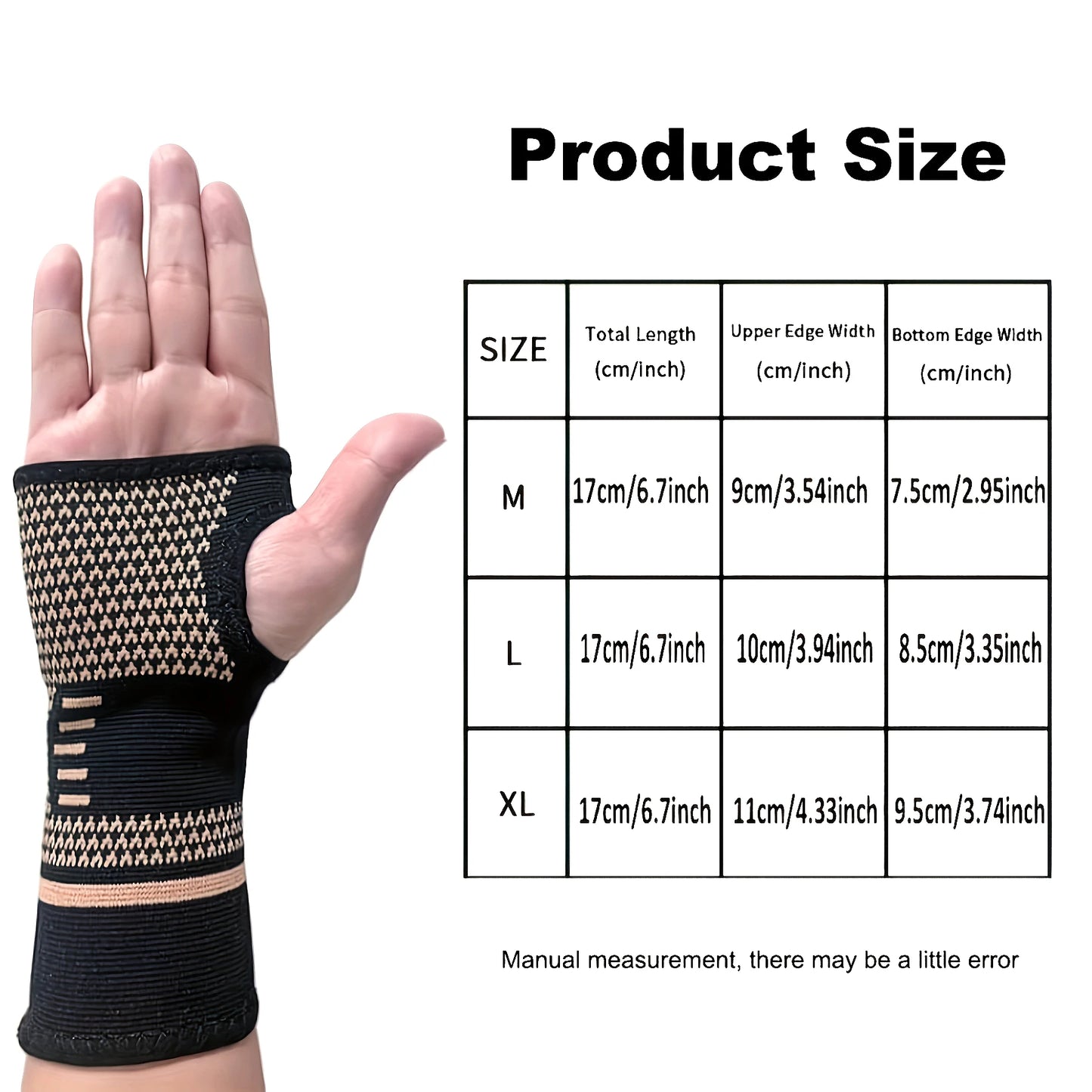 Copper Ion Palm Wrist Gloves For Basketball Fitness And Training