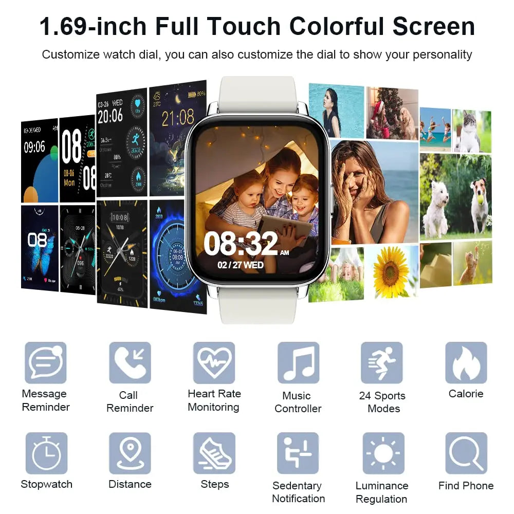 Jxrev Smart Watch Fitness Tracker For Men And Women