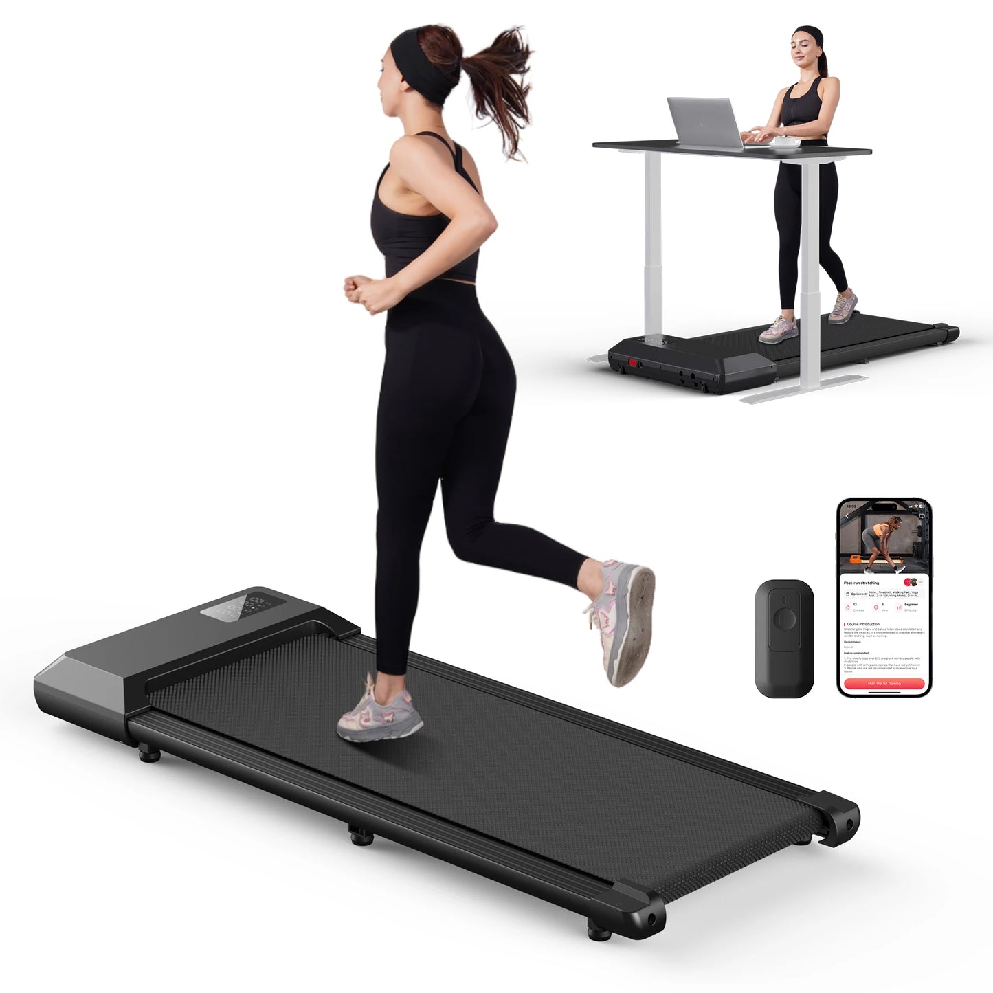 Superun 2-in-1 Home Treadmill 2.5HP 300lb Capacity