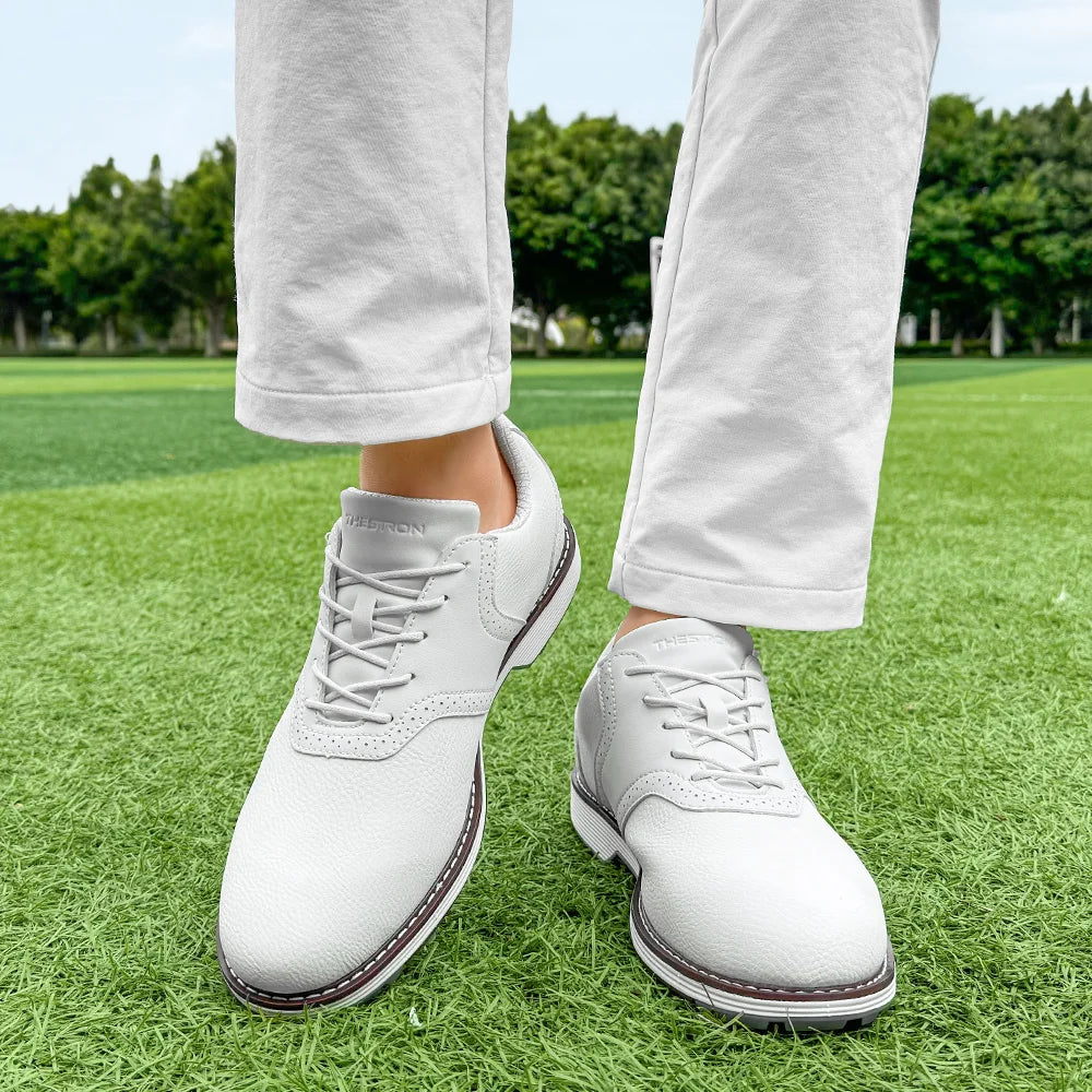 Lenox Men's Golf Shoes Spikes Sneakers For Walking Comfort