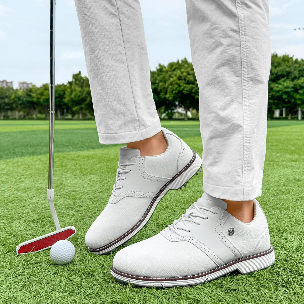 Lenox Men's Golf Shoes Spikes Sneakers For Walking Comfort