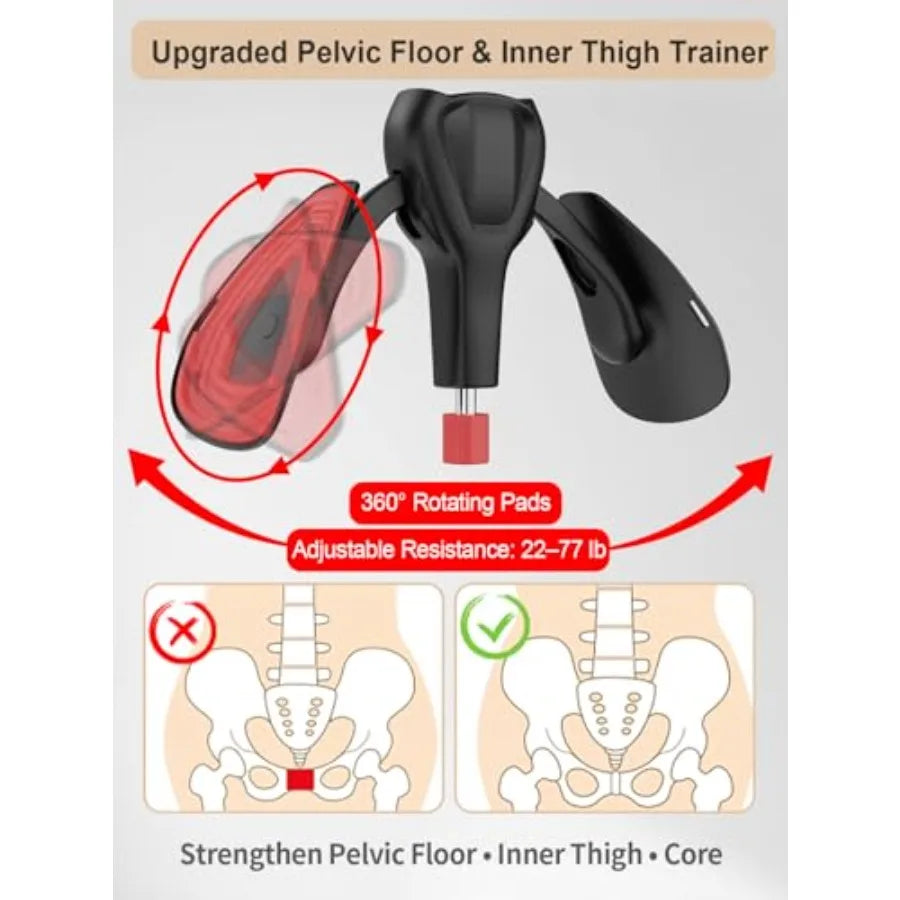 Pelvic Floor Exercise Device For Kegel Training And Hip Workout
