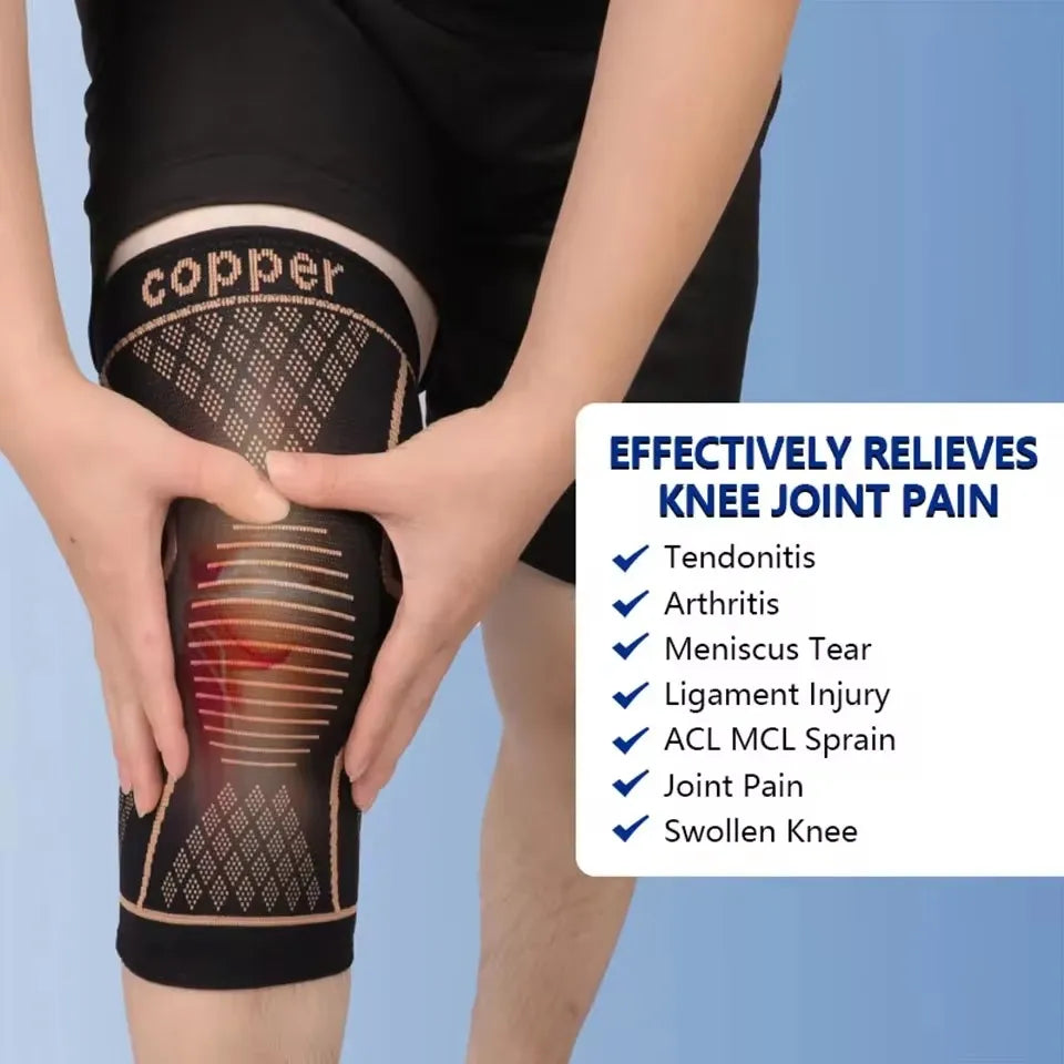 GOBYGO Copper Knee Support Pad Braces For Joint Pain Relief