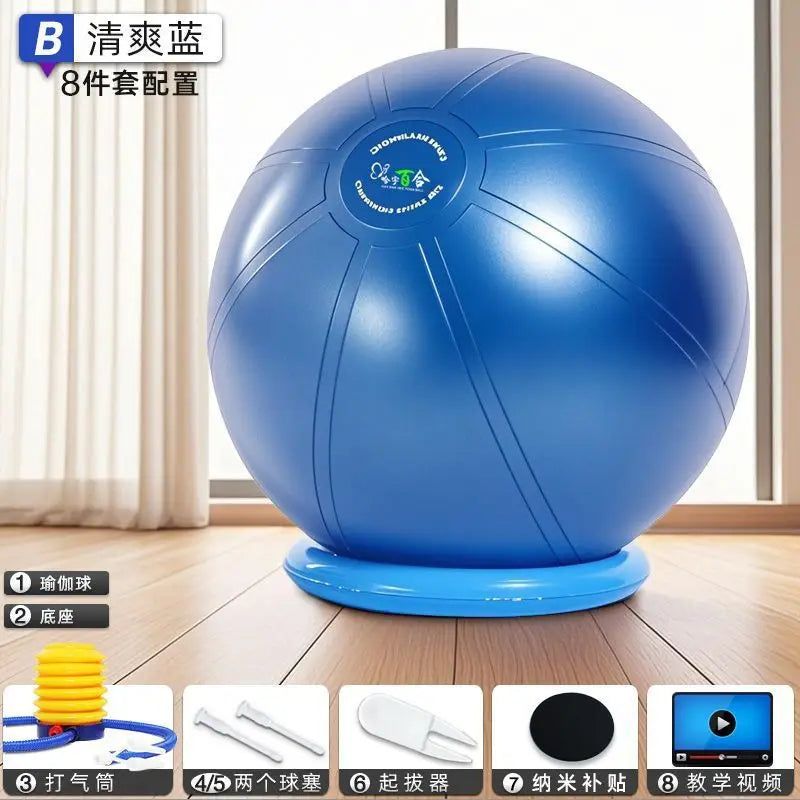 Pregnancy Yoga Exercise Ball With Base For Fitness Training and Strength Workouts