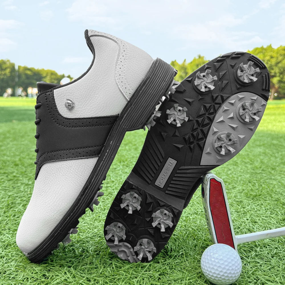 Lenox Men's Golf Shoes Spikes Sneakers For Walking Comfort