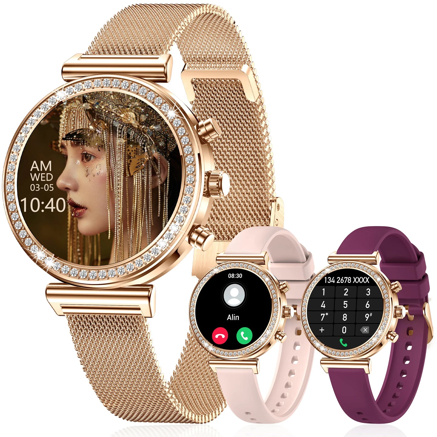 INNOFOVO Touchscreen Smartwatch With Wireless Calls And Fitness Features