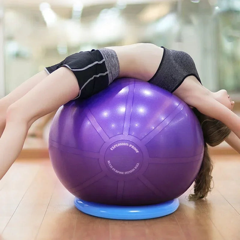 Pregnancy Yoga Exercise Ball With Base For Fitness Training and Strength Workouts