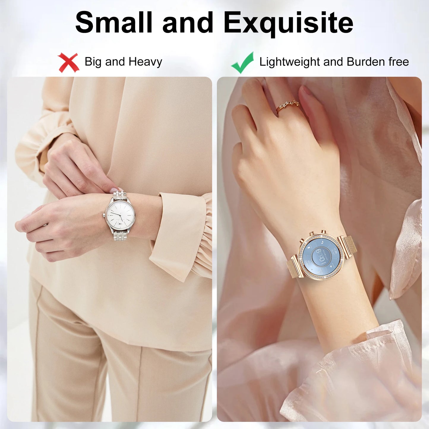 INNOFOVO Touchscreen Smartwatch With Wireless Calls And Fitness Features