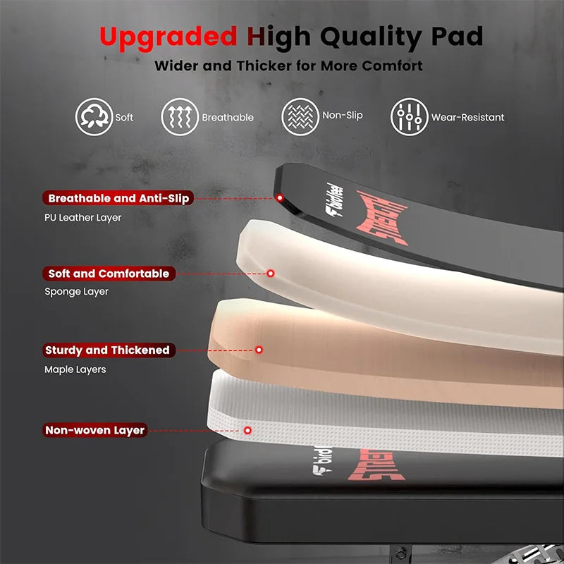 Pooboo Adjustable Weight Bench for Full Body Strength Training