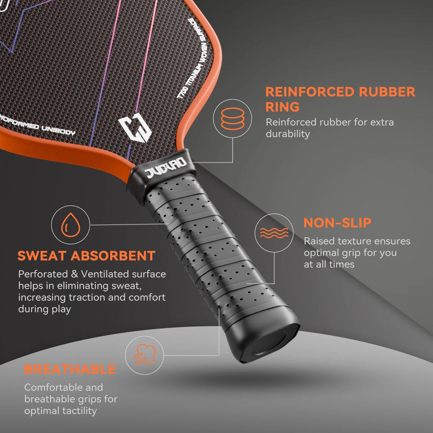 JUCIAO T-Titanium Carbon Fiber Pickleball Paddle