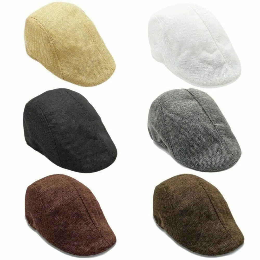 Peaky Newsboy Golf Cap For Men And Boys Vintage Beret