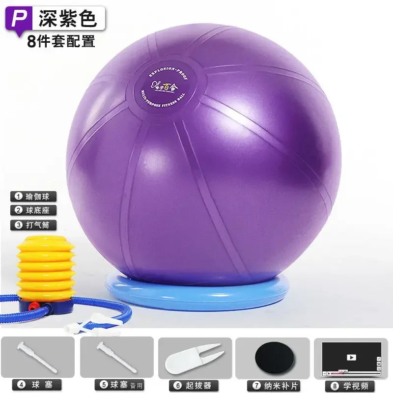 Pregnancy Yoga Exercise Ball With Base For Fitness Training and Strength Workouts