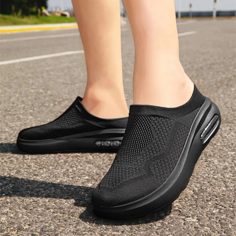 Men's Mesh Breathable Slip On Sneakers With Wide Fit And Arch Support