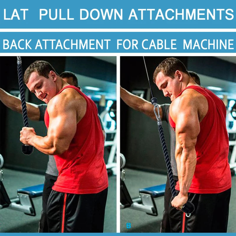 Multi Grip Tricep Rope Attachment for Cable Machine Strength Training