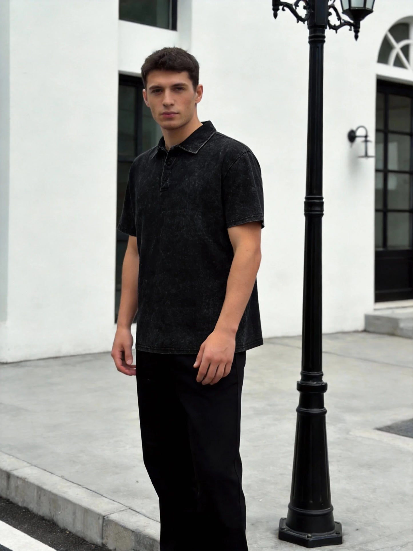 Mens Cotton Polo Shirt Set Four Pieces For Sports Golf