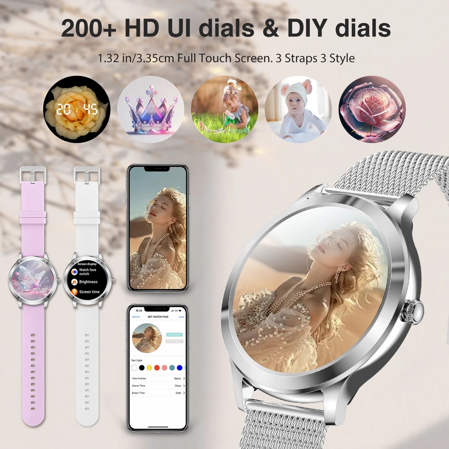 INNOFOVO Touchscreen Smartwatch With Long Battery And Alerts