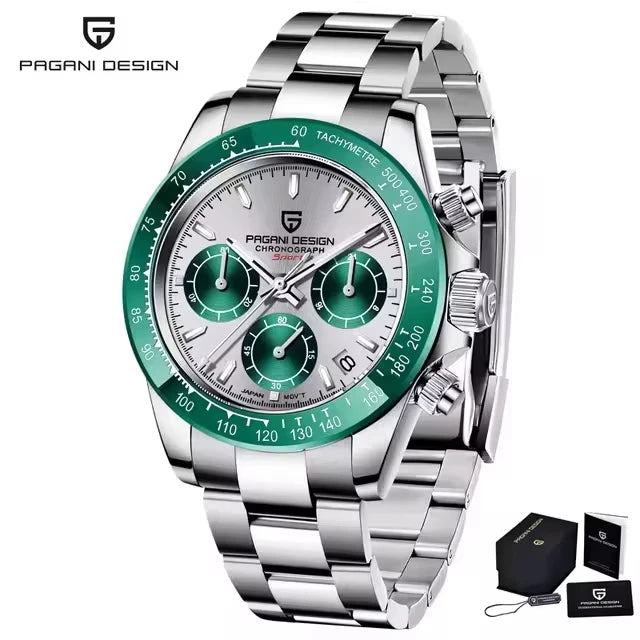 PAGANI DESIGN PD1644 Men Stainless Steel VK63 Chronograph Watch