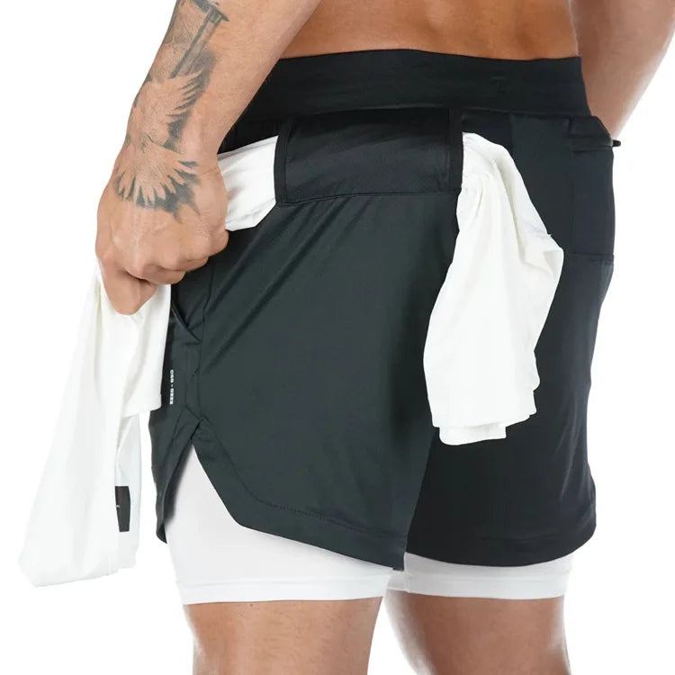 Mens Camo Quick Dry Running Shorts for Gym and Training