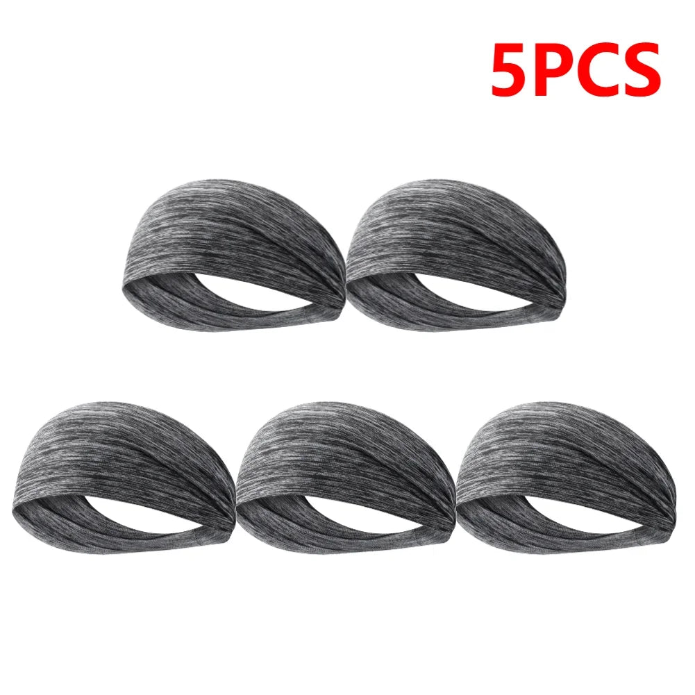 JOCESTYLE Elastic Sports Headband Sweat Absorption Quick Dry