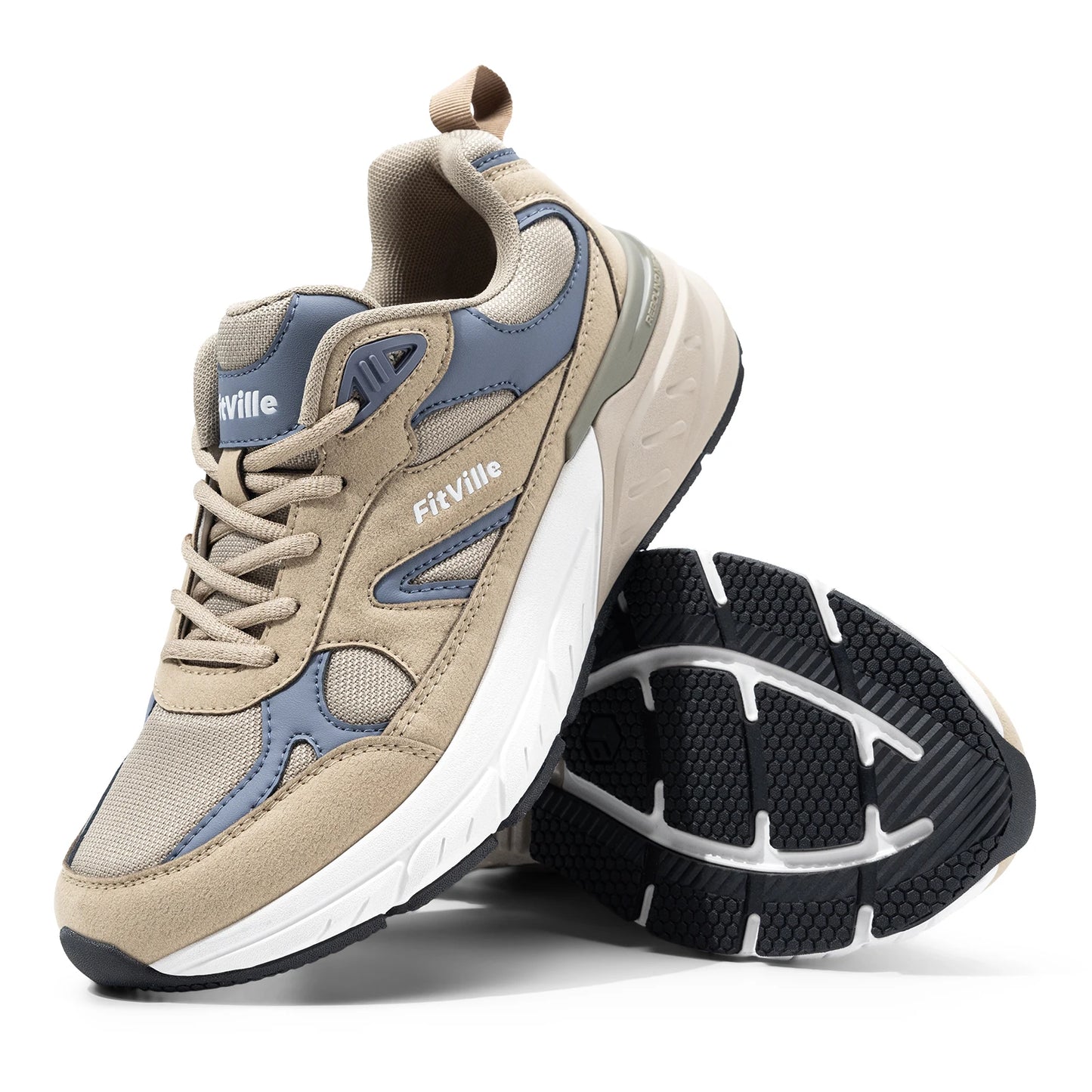 Fitville Men Walking Shoes With Arch Support For Flat Feet