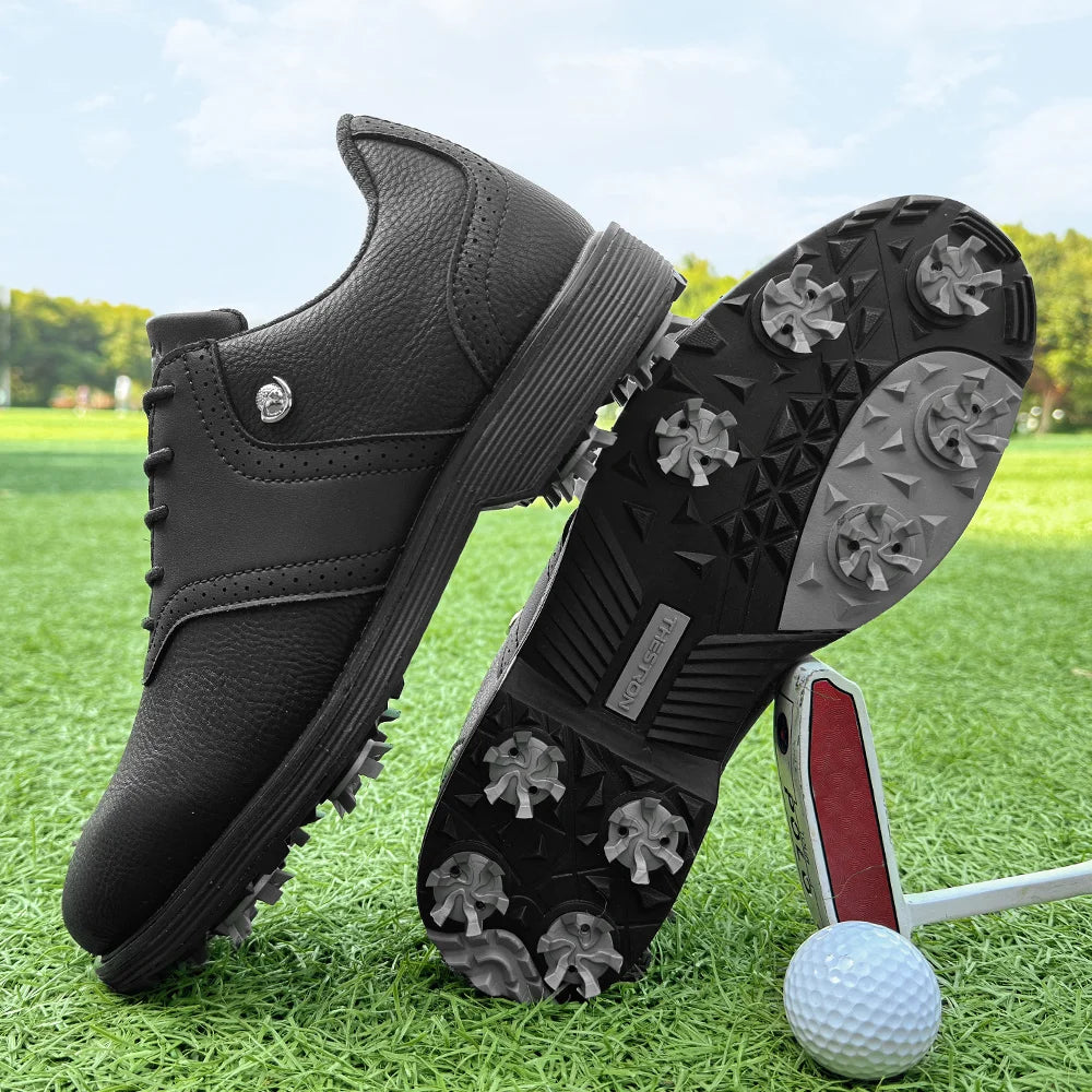 Lenox Men's Golf Shoes Spikes Sneakers For Walking Comfort