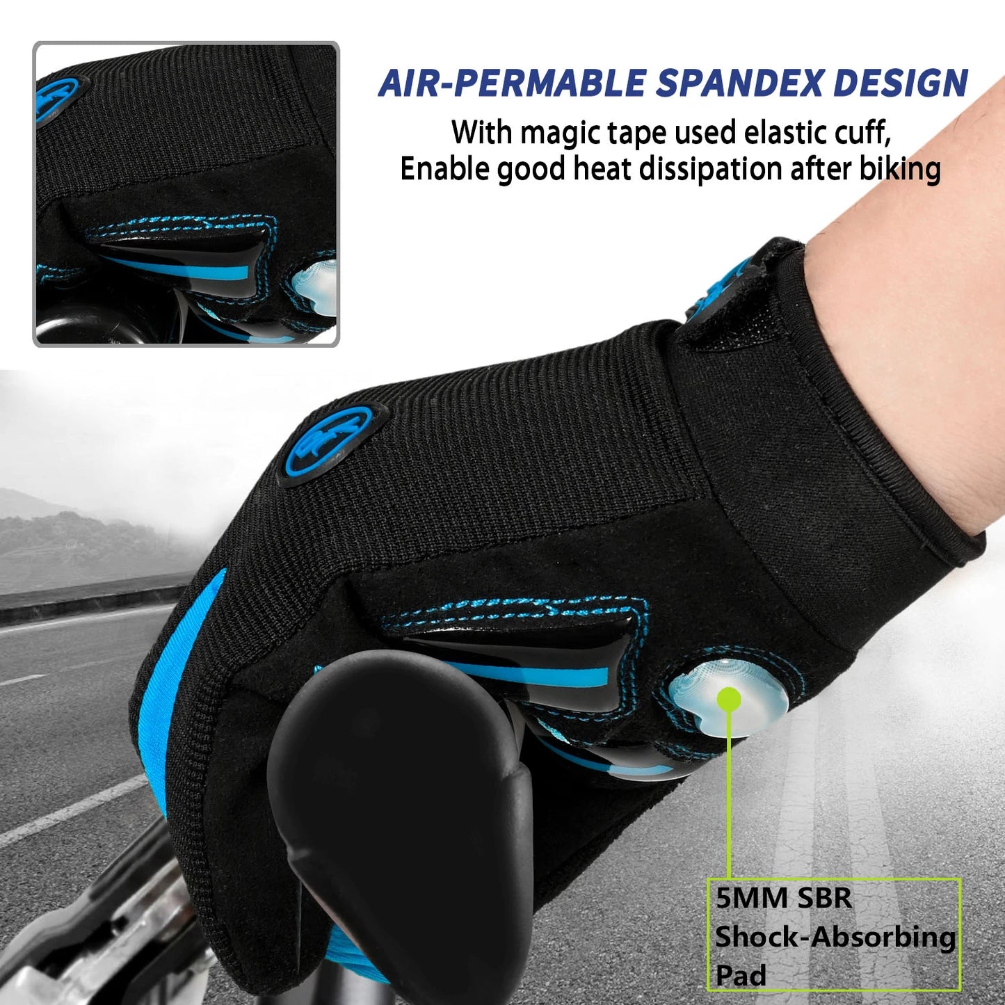 Moreok Racing Gloves Motocross Breathable Non Slip Cycling Touch Screen