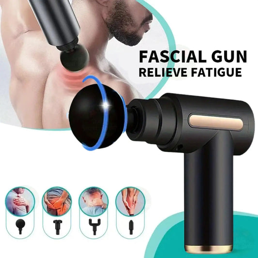 Mini Portable Fascia Gun Percussion Massager USB Charging 6 Levels